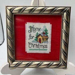 Home For Christmas Framed 6 x 6 Wall Art Decor